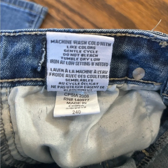 Youth Boy Hudson Straight Distressed Jeans Size 8 - Picture 6 of 6